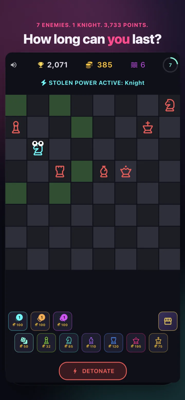 Gameplay board mid-wave